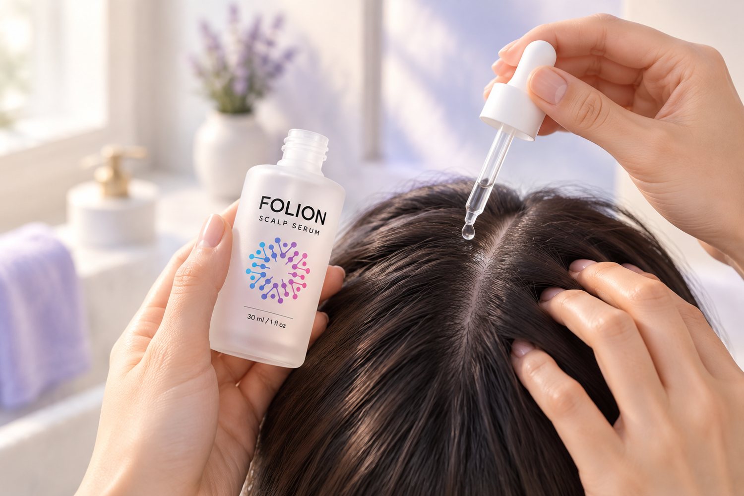 Applying serum